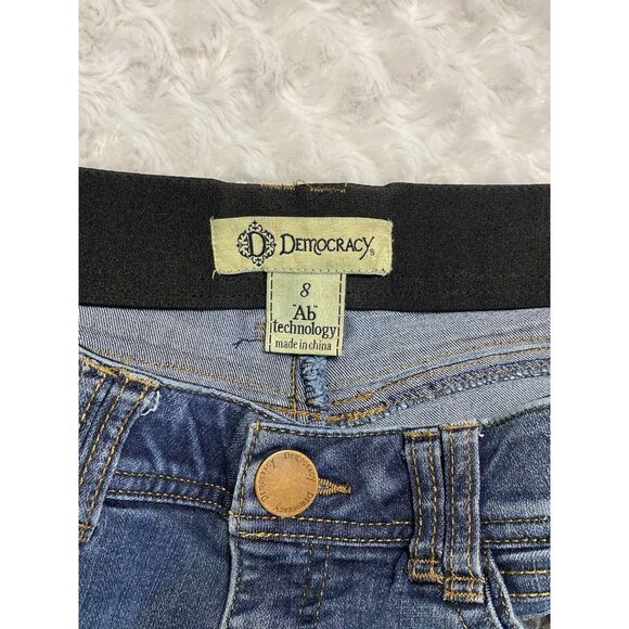 Democracy Jeans Womens Size 8 Ab Solution Women's Stretch No Holes Mid Rise - Picture 8 of 8